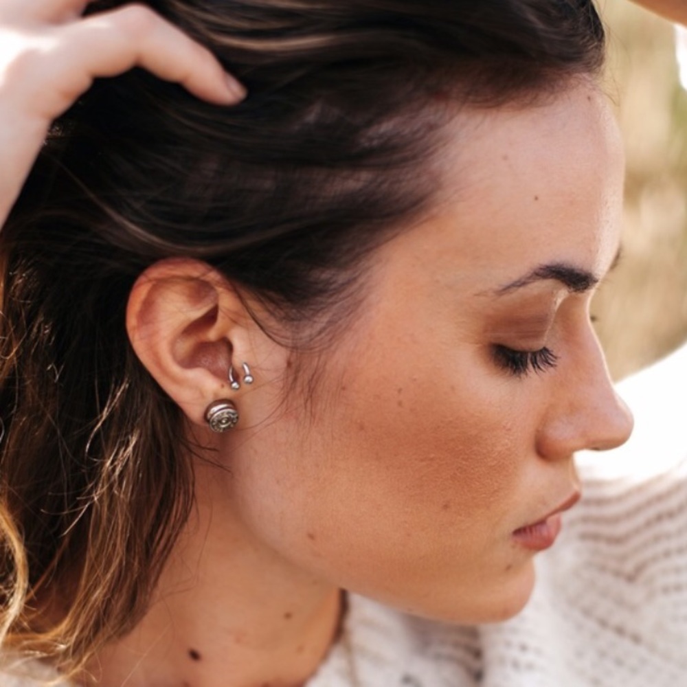 Bullet Top Earrings Pair